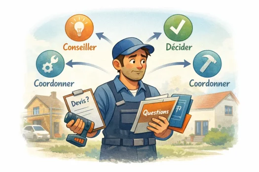 Artisan portant plusieurs rôles dans un projet de rénovation