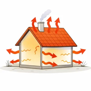 déperditions thermiques avant isolation